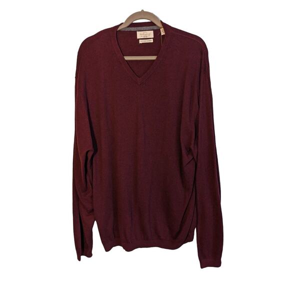 Weatherproof Maroon Mens XXL Sweater Pullover Vintage 1948 Cotton Cashmere New - Picture 1 of 7